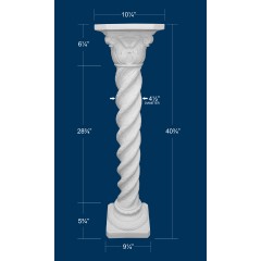 Spiral Acanthus Leaf Pedestal