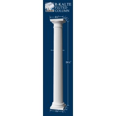 56-1/4" Fluted Column w/Cap & Base